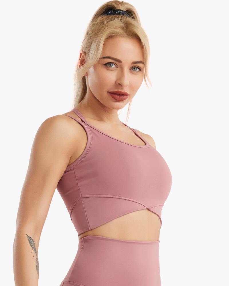 Fitness bra with chest pad running vest