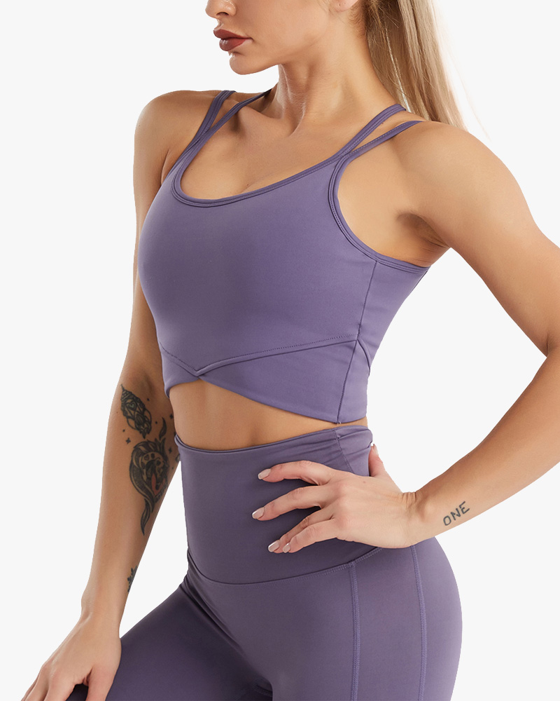 Fitness bra with chest pad running vest