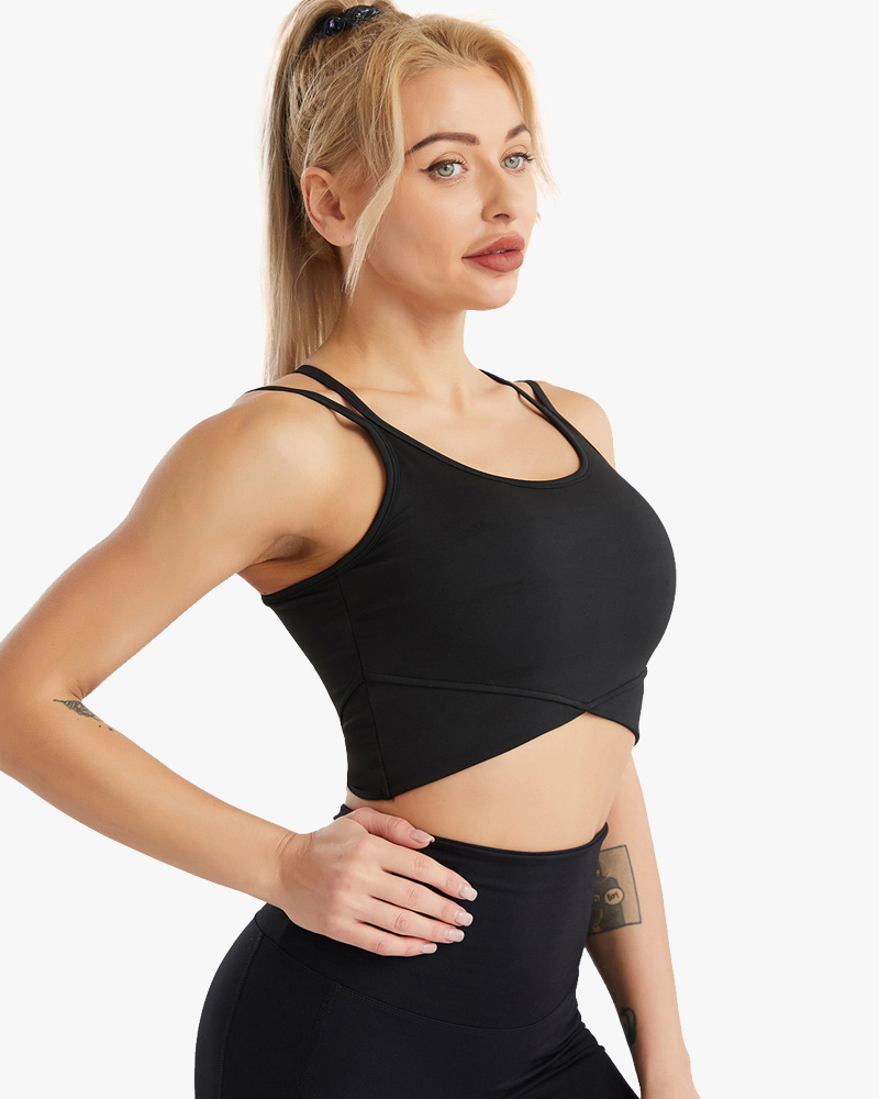 Fitness bra with chest pad running vest