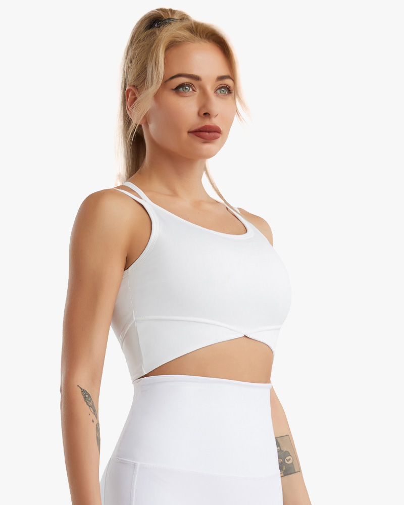 Fitness bra with chest pad running vest