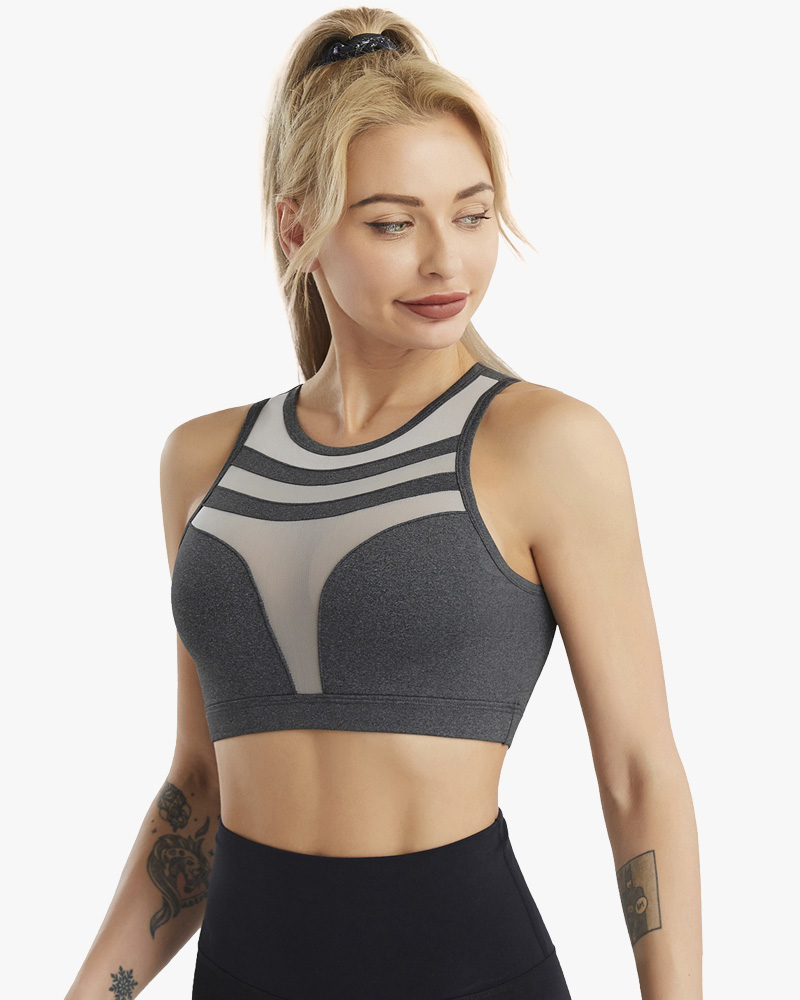 Women's Steel Ring Free Sports Bra Training Jump Exercise Running Fitness Top