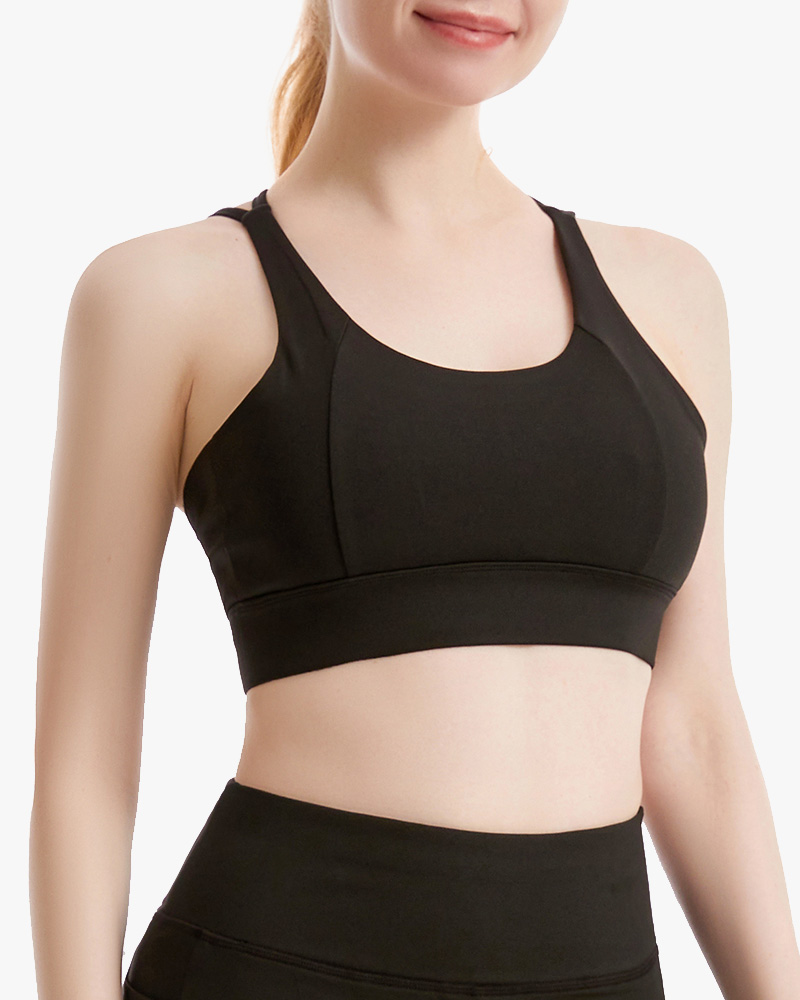 Womens underwear without steel ring gathering sports bra yoga suit 