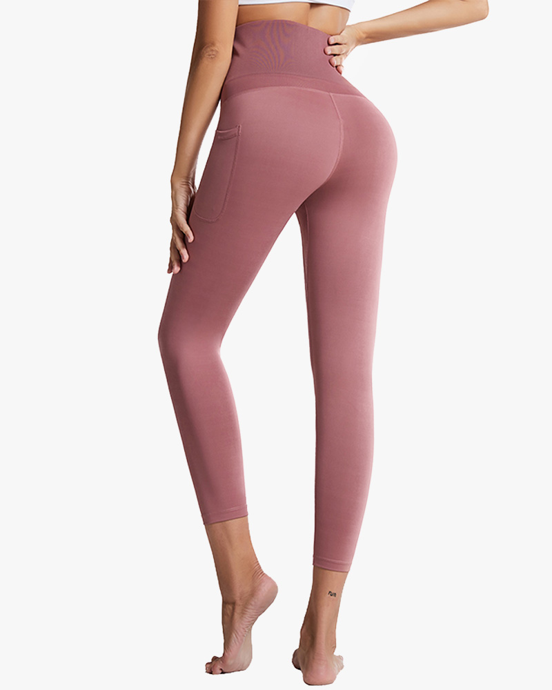 High waist front zipper leggings