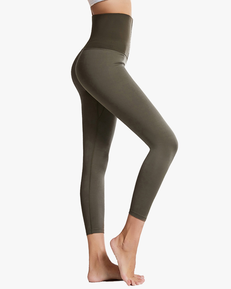 High waist front zipper leggings