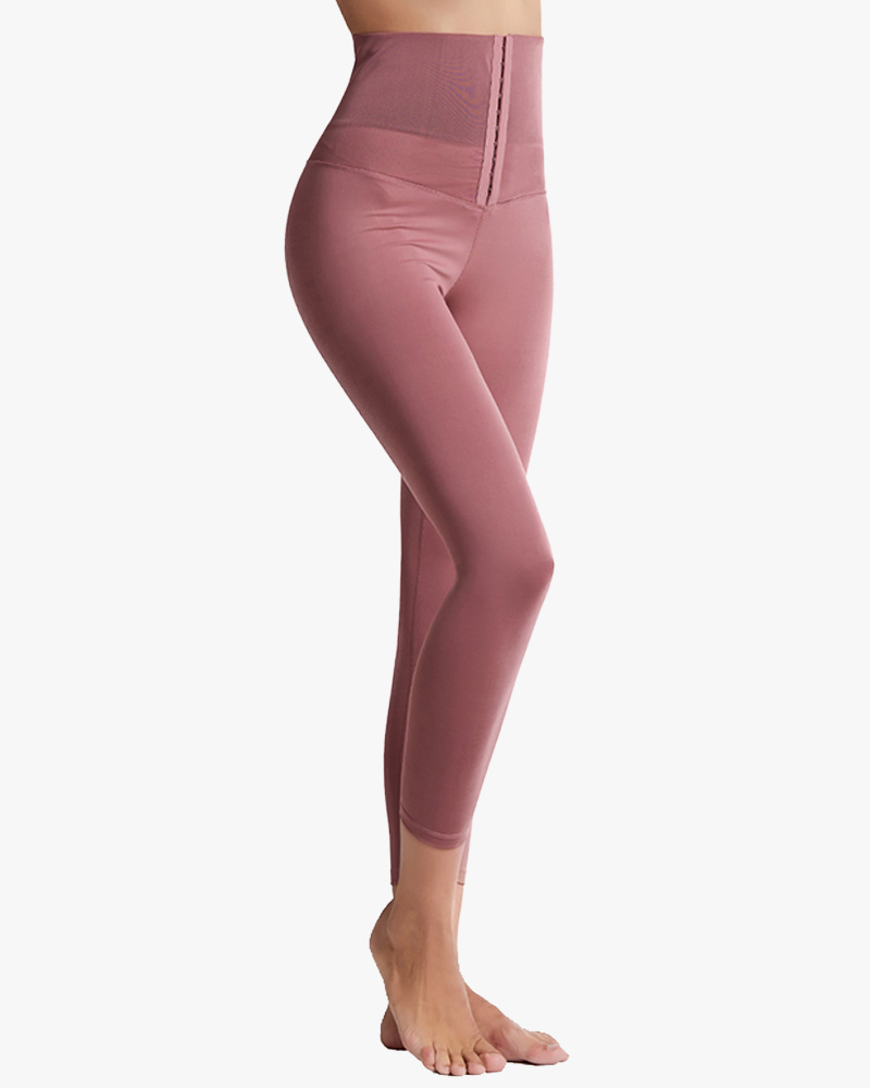 High waist front zipper leggings