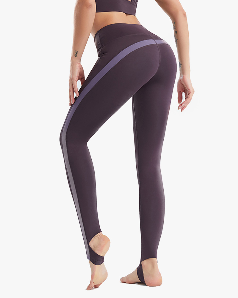 Contrast Sideseam Sports Stirrup Leggings