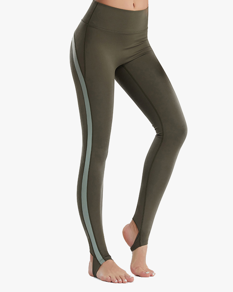 Contrast Sideseam Sports Stirrup Leggings