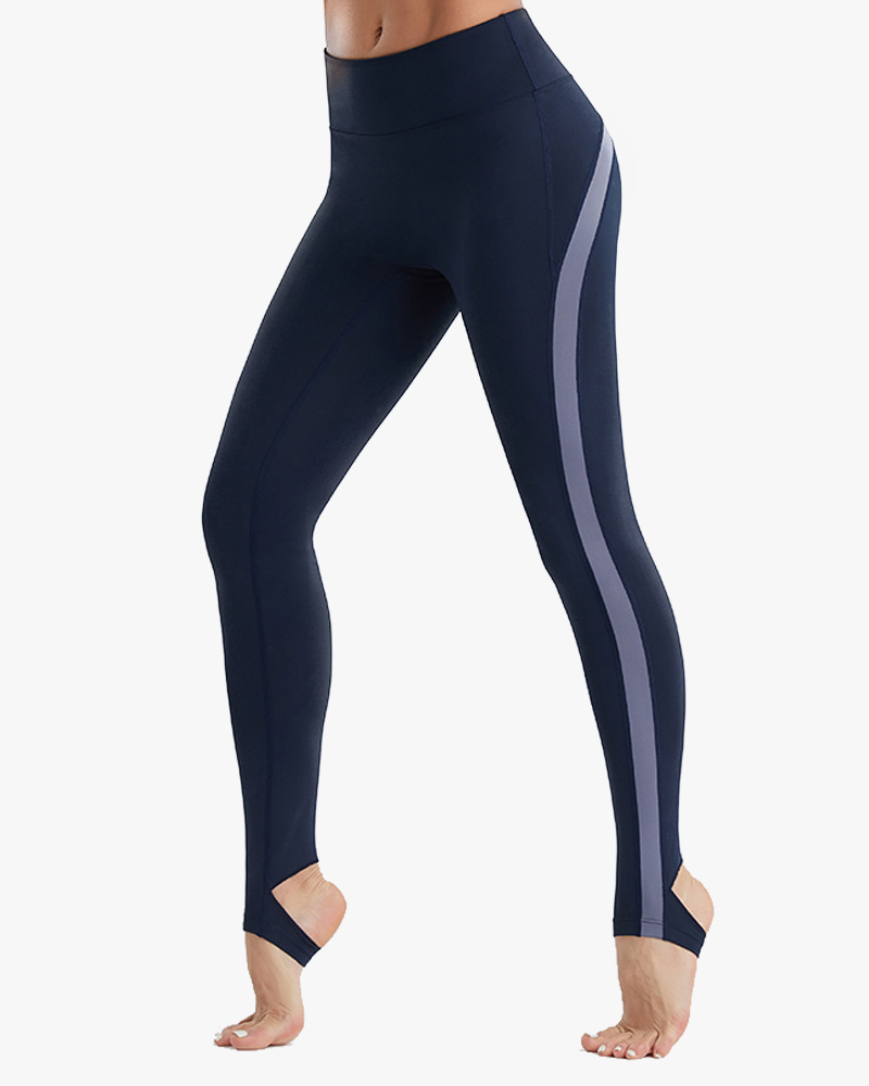 Contrast Sideseam Sports Stirrup Leggings