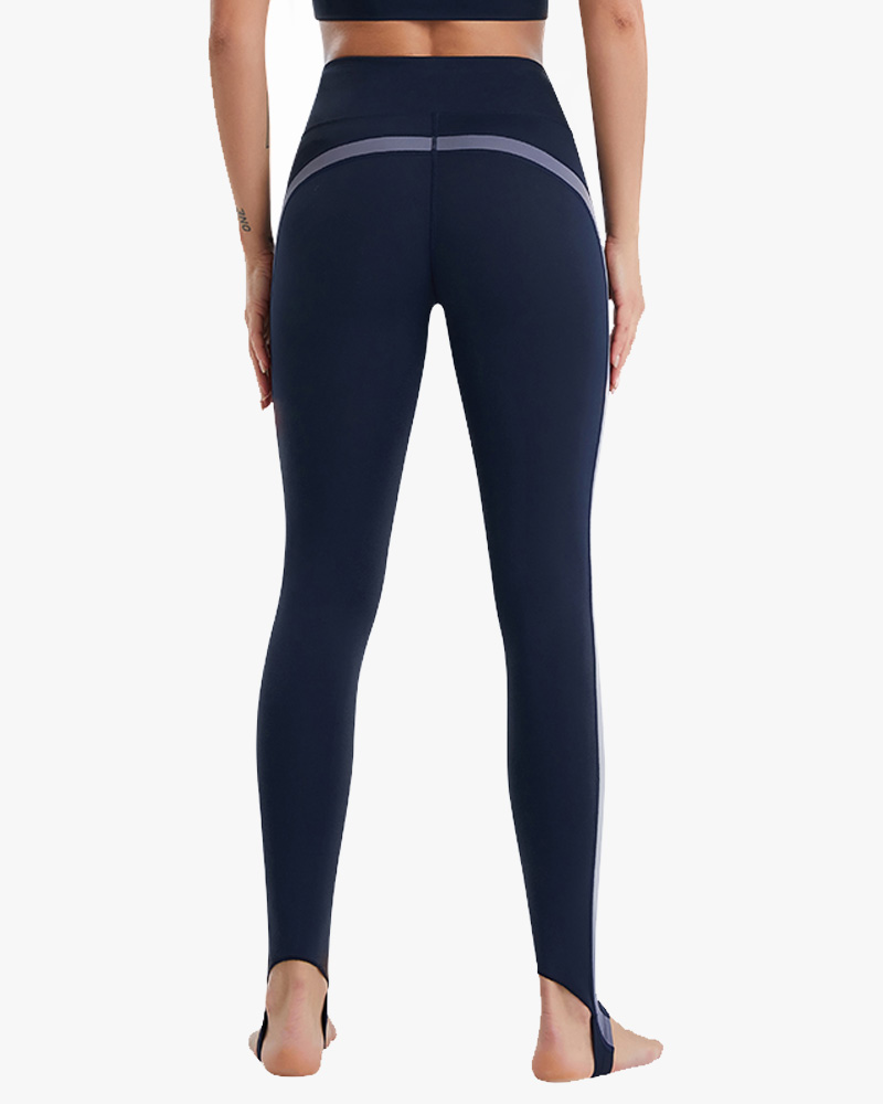 Contrast Sideseam Sports Stirrup Leggings