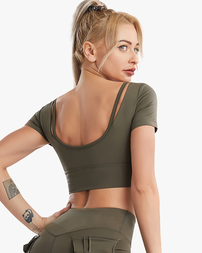 Women's athletic tops short sleeve