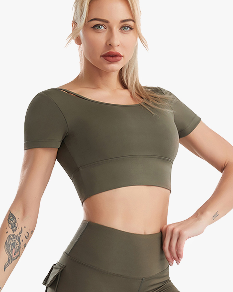 Women's athletic tops short sleeve