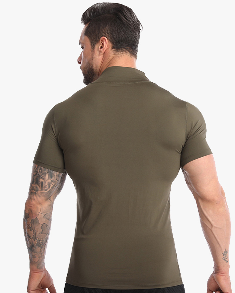 Flip collar gym t-shirts for men 