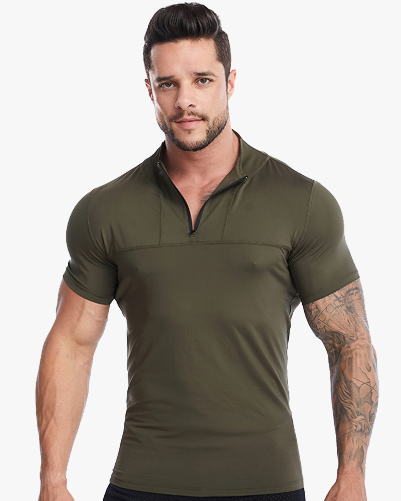 Flip collar gym t-shirts for men 