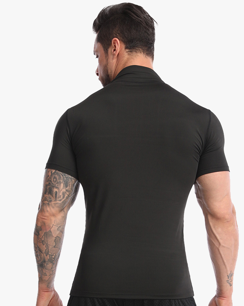 Flip collar gym t-shirts for men 