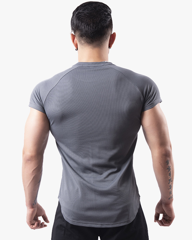 Men's mesh breathable short sleeved T-shirt