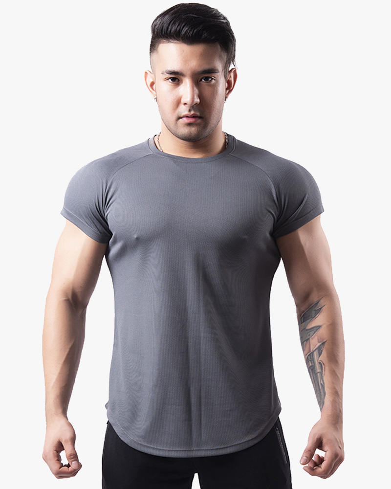 Men's mesh breathable short sleeved T-shirt