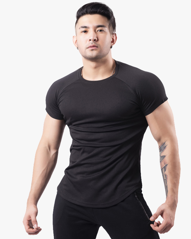 Men's mesh breathable short sleeved T-shirt
