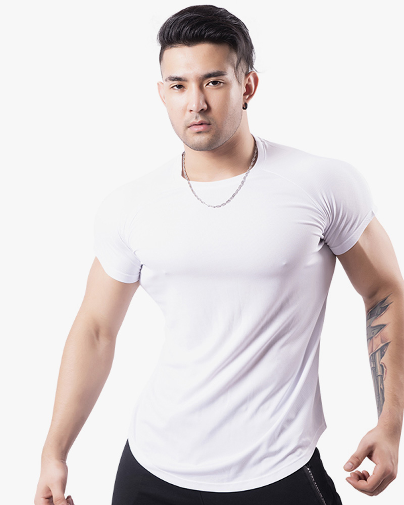 Men's mesh breathable short sleeved T-shirt