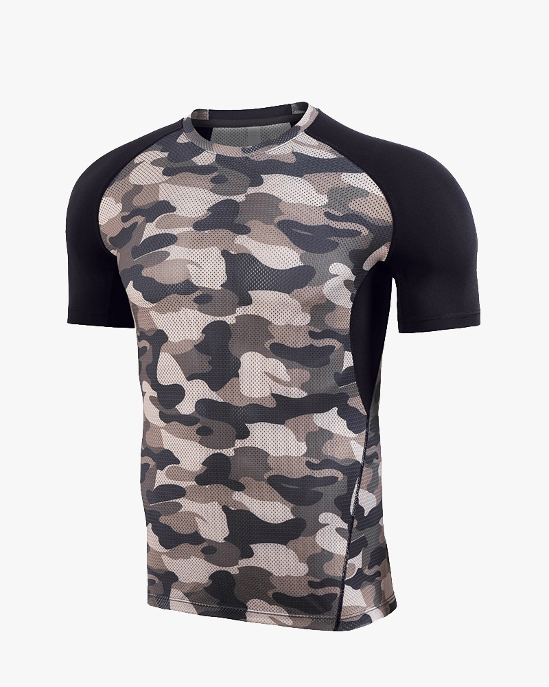 OEM/ODM men's camouflage quick dying sports t-shirts