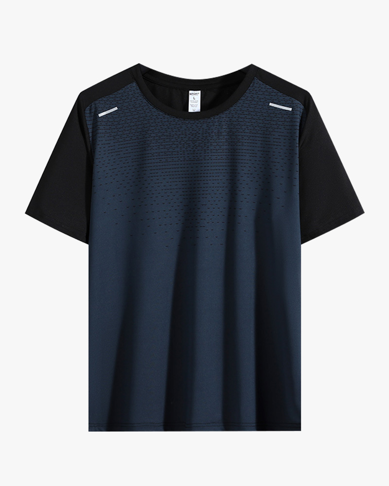 Zipper standing neck short sleeved sportswear