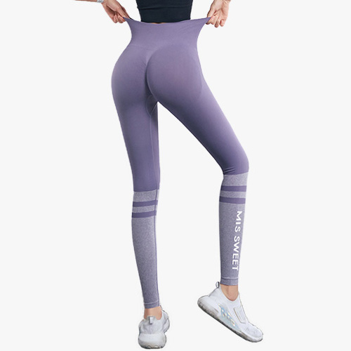 Women hip lifting leggings with letters