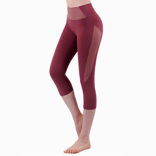 Color block capri yoga pants