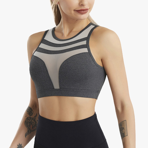 Women's Steel Ring Free Sports Bra Training Jump Exercise Running Fitness Top