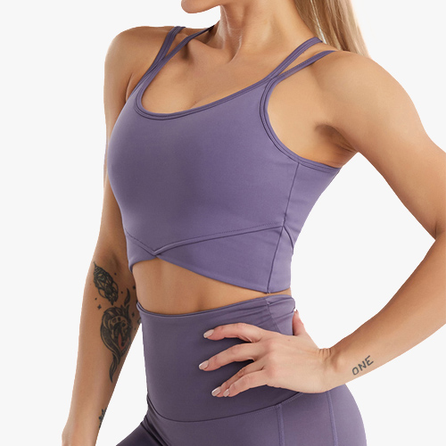 Fitness bra with chest pad running vest