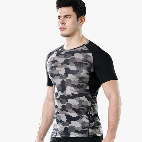 OEM/ODM men's camouflage quick dying sports t-shirts