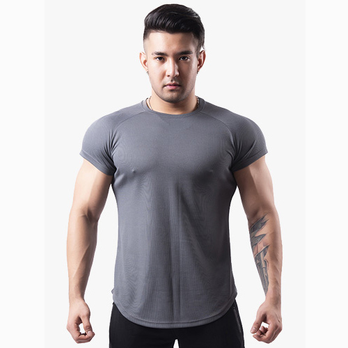 Men's mesh breathable short sleeved T-shirt