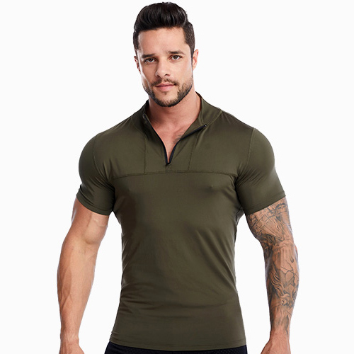 Flip collar gym t-shirts for men 