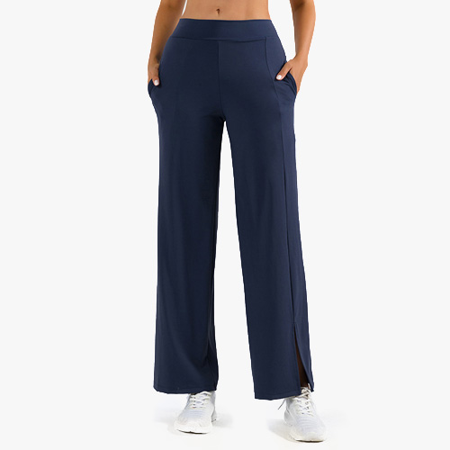 High waist split flared pants
