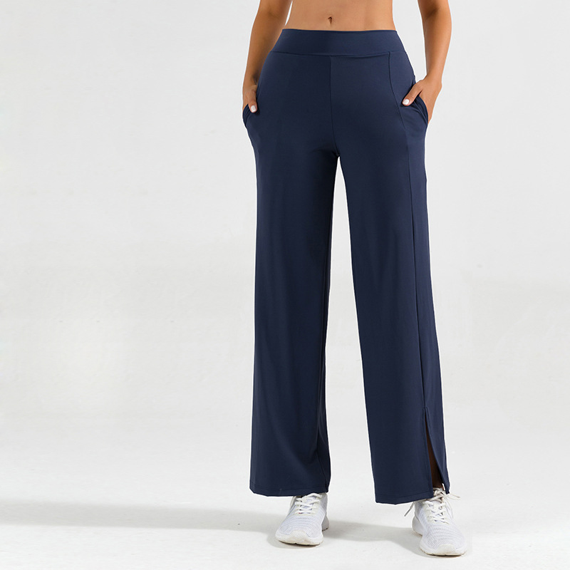 High waist split flared pants