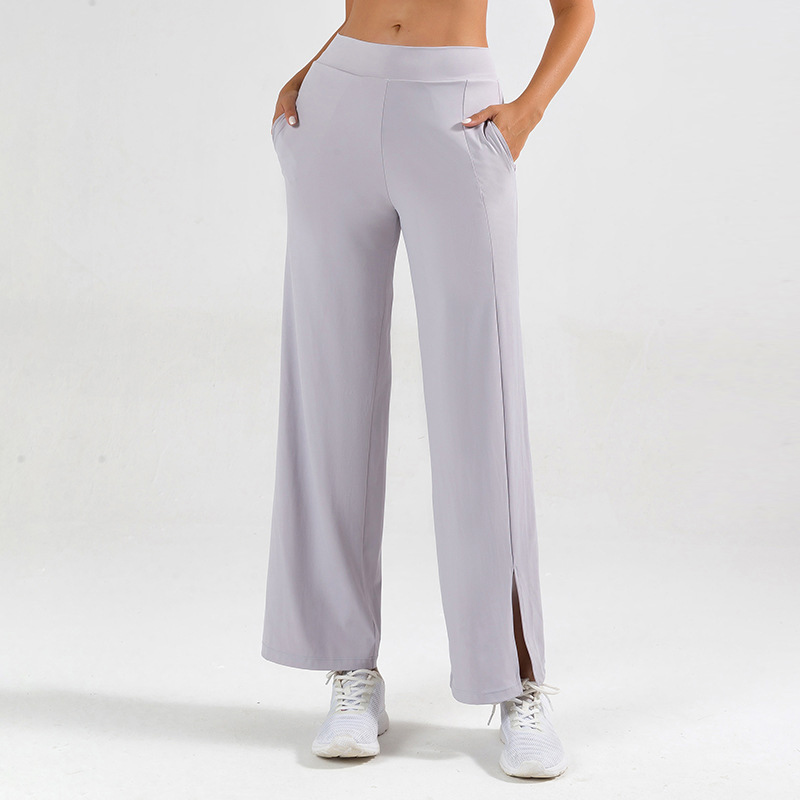 High waist split flared pants