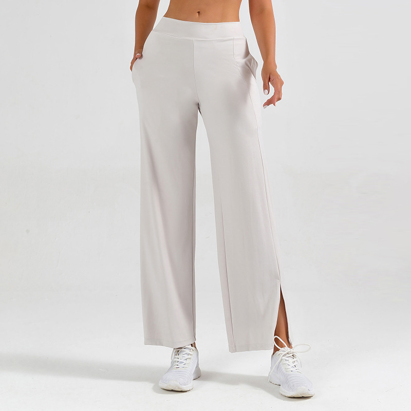 High waist split flared pants