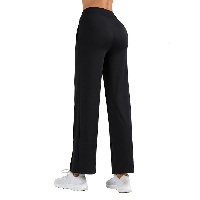 High waist split flared pants