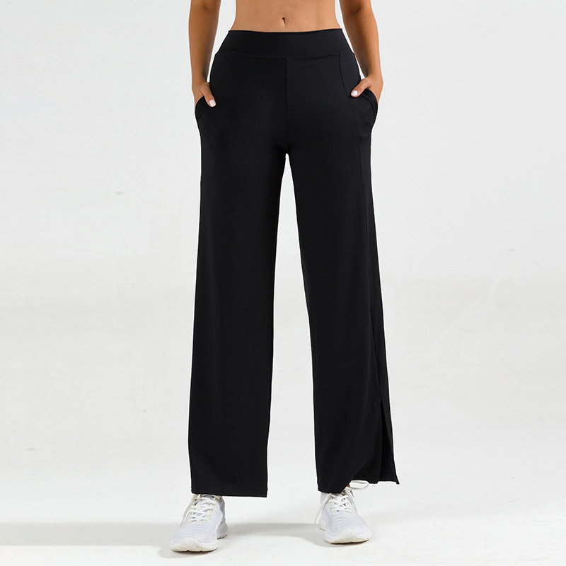 High waist split flared pants