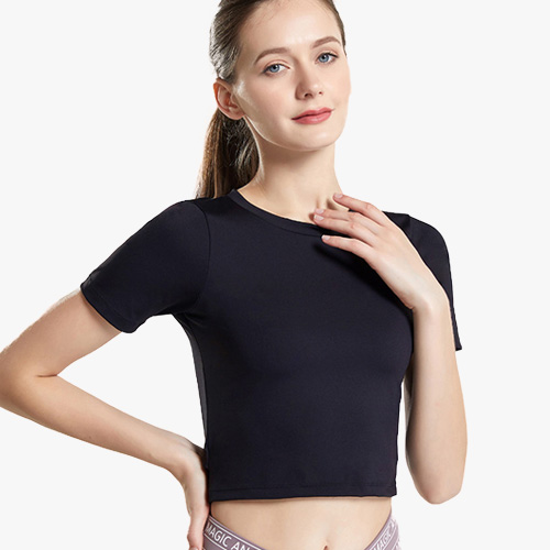 Custom women top short sleeve