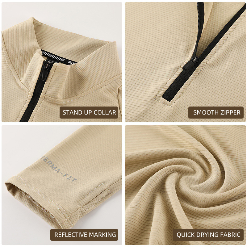 Running dri-fit long sleeve quarter zip