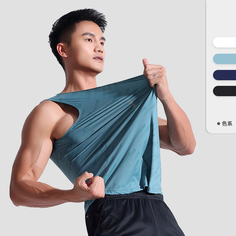 Custom sports vest sleeveless silk