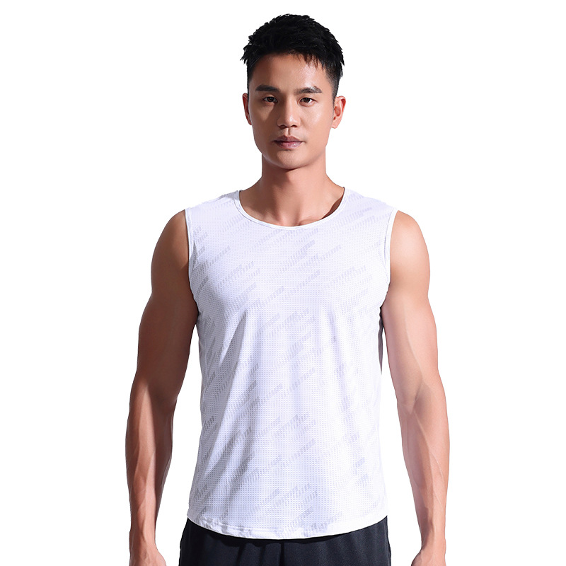 Custom sports vest sleeveless silk