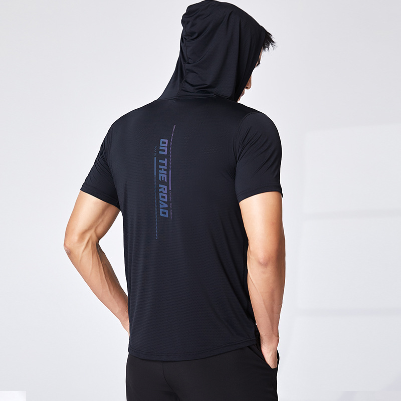 Short sleeve hooded shirt