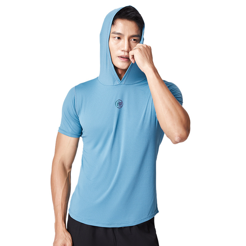 Short sleeve hooded shirt