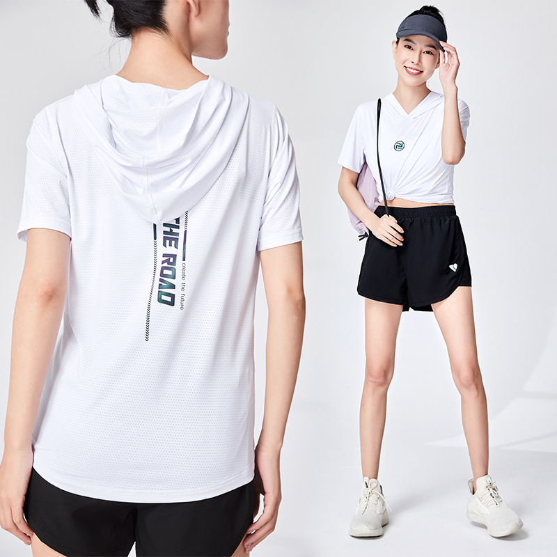 Short sleeve hooded shirt