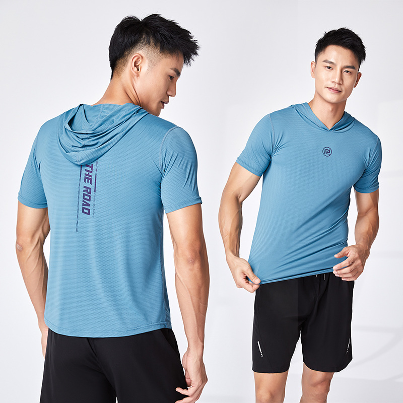 Short sleeve hooded shirt