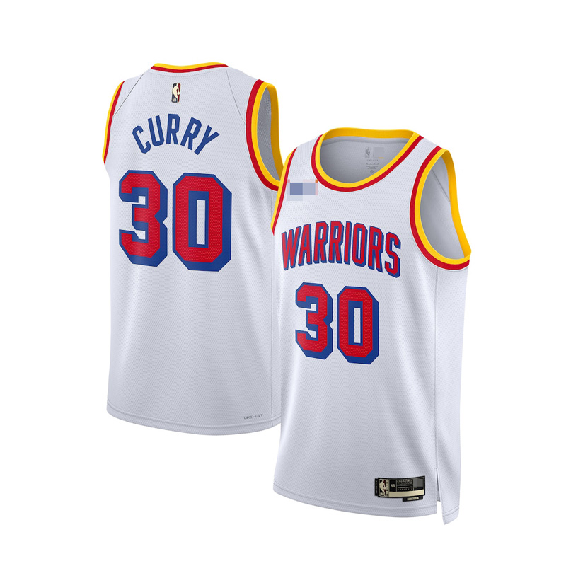 NBA warriors retro white jersey