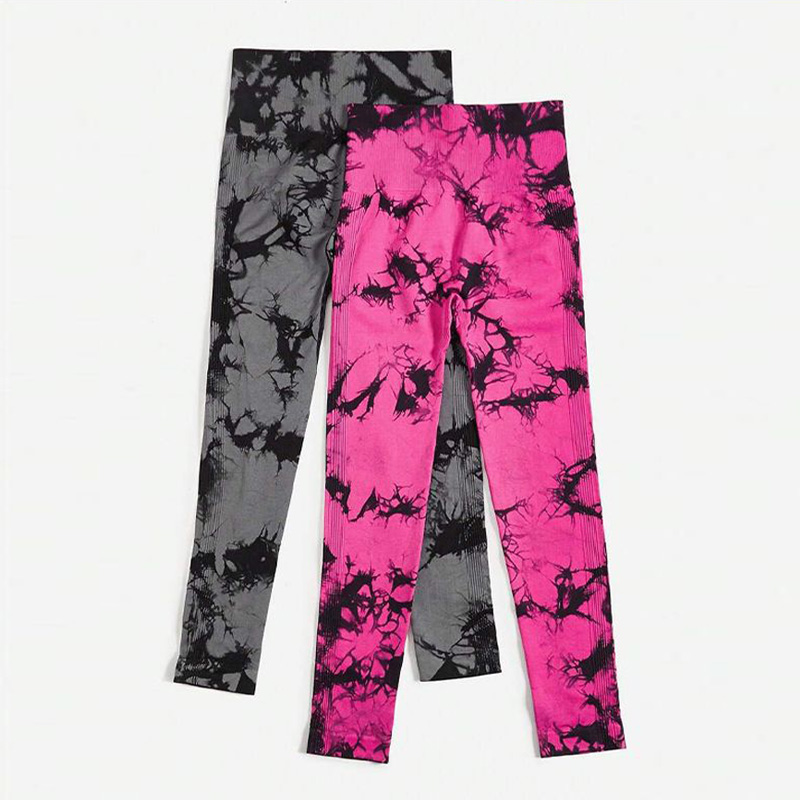 Women sexy Peach buttocks Tie dye yoga pants & leggings
