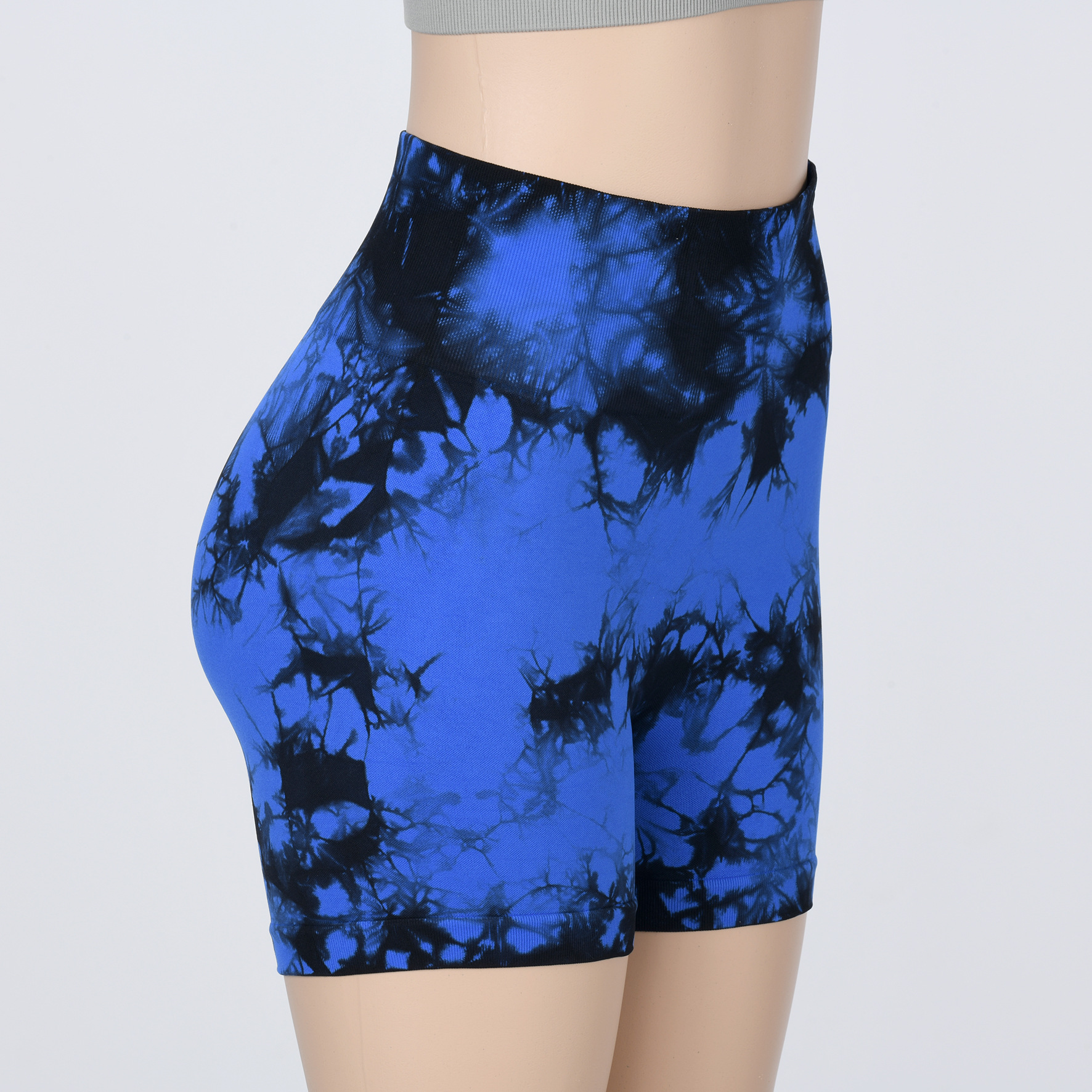 High waisted Tie dye Peach Buttocks yoga shorts