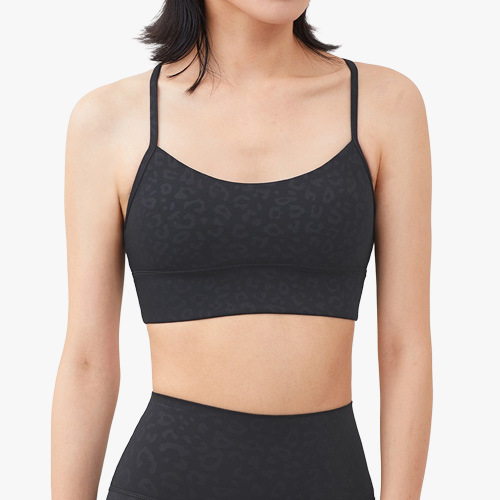 U-neck high support running sports bra