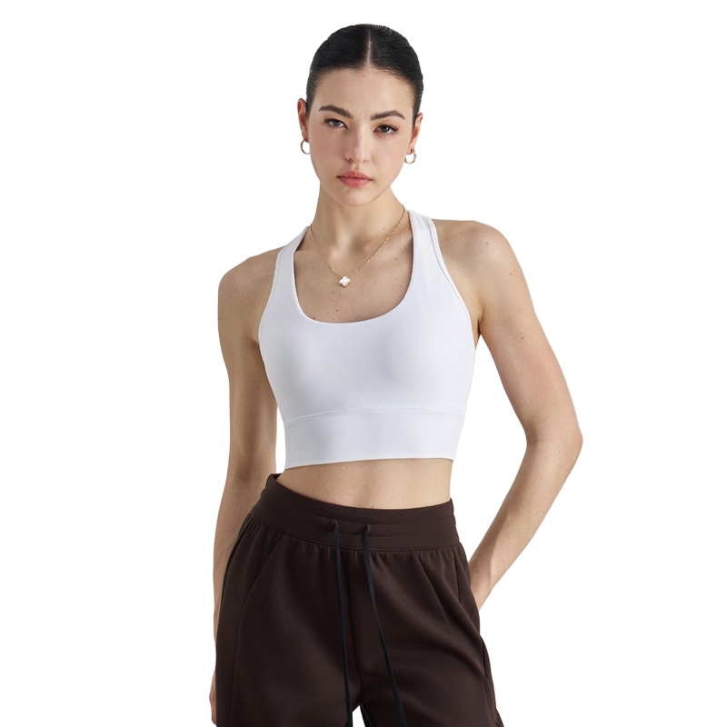 Sports bra with sewn in pads